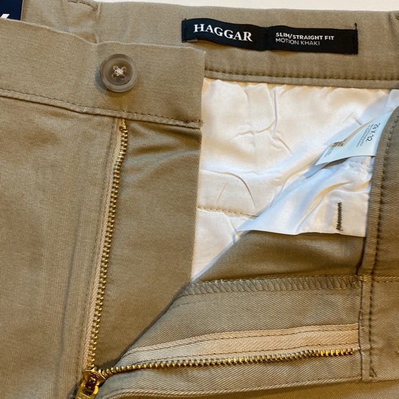 Haggar SZ 29 x 32 Motion Stretch Khaki Pants New D8 - Picture 9 of 13